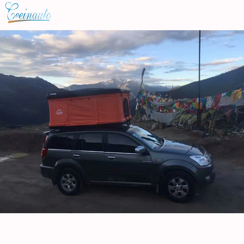 CeeinAuto ABS hard top car waterproof sunscreen hydraulic semi-automatic camping automatic car tent
