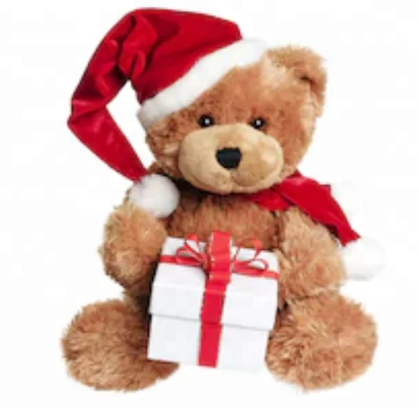 Cute christmas bear with clothes and hat for kids