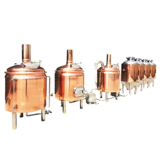 200L Red Copper factory price craft beer brewing equipment turnkey small brewery