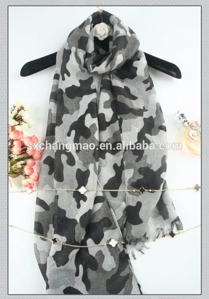 High Quality Women Camouflage Print Pashmina Scarf