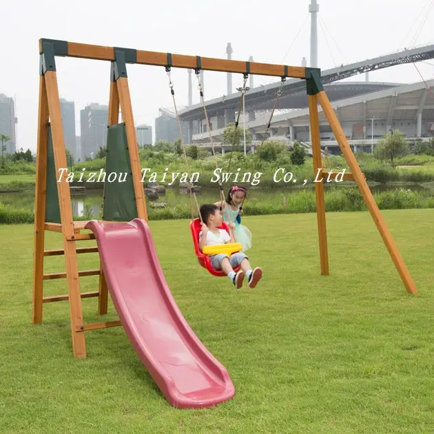 
Outdoor Wood Swing Sets for kids TYS-S02 
