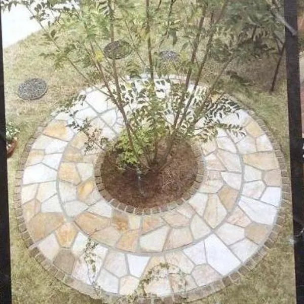 Желтый шифер в японском стиле, декоративное напольное покрытие, камень для сада, напольный камень, цена m2