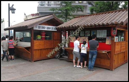 
Popular and economic wood outdoor kiosk booth for toilet 