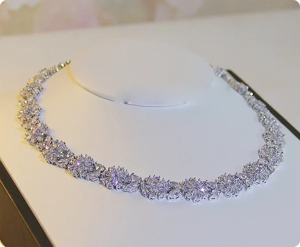 Wedding anniversary souvenirs 925 silver necklaces for lady