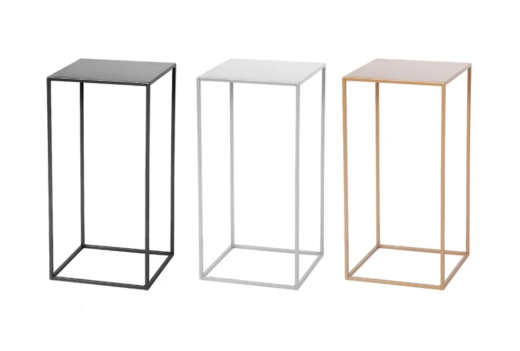 Wholesale set of 3 indoor outdoor garden free standing floor metal iron flower plant pot stand for home decor