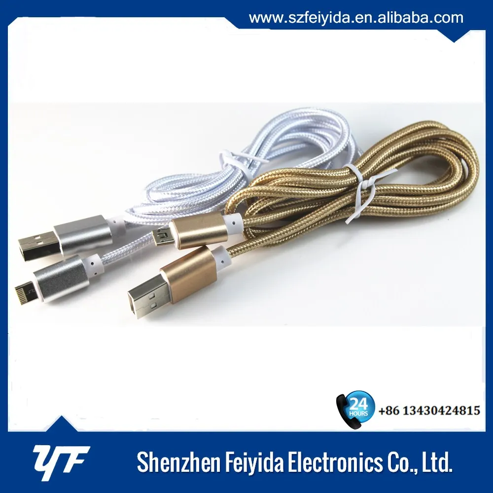 2016 оптовая красочные плетеный 8pin & 5 pin usb кабеля в один разъем