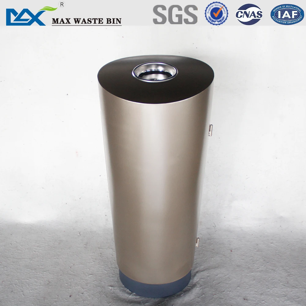 Trash Bin Garbage Bin Outdoor Waste Bin MAX Public Dustbin Metal with Ashtray and Street Storage Bucket IRON Open Top Stocked