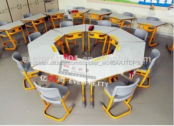 Дешевые детские мебель трапеция исследование детей столы и стулья