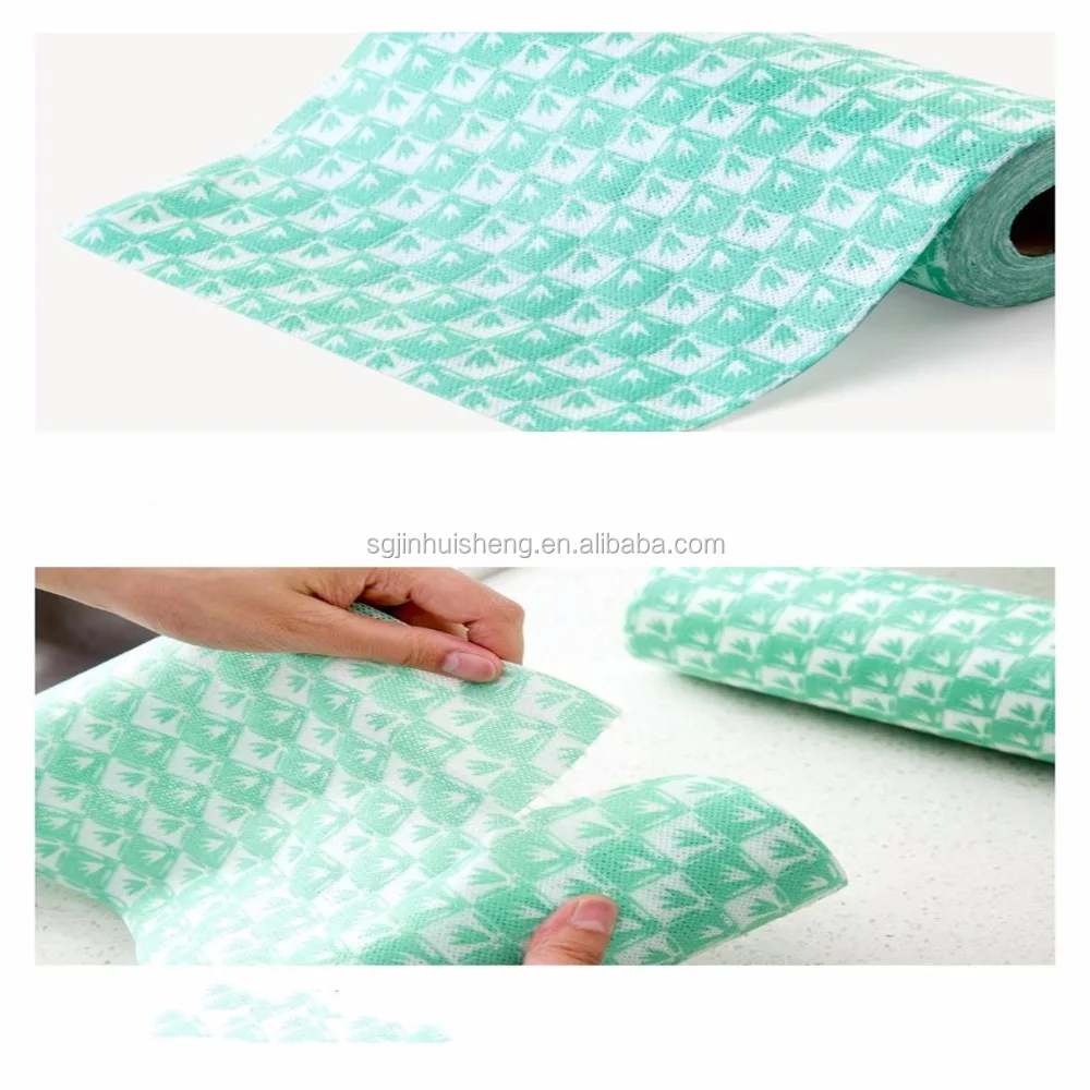 Manufacturer polyester rayon chemical bond nonwoven fabric disposable cleaning wipes J type cloth