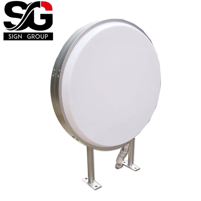 LED double sides round acrylic vacuum forming advertising light box