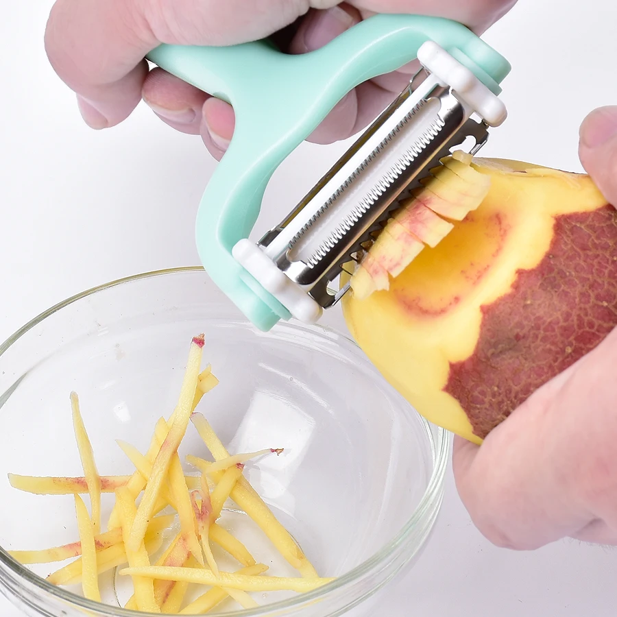 
Walmart best selling dolphin shape potato slicer rotary 3 in 1 peeler 
