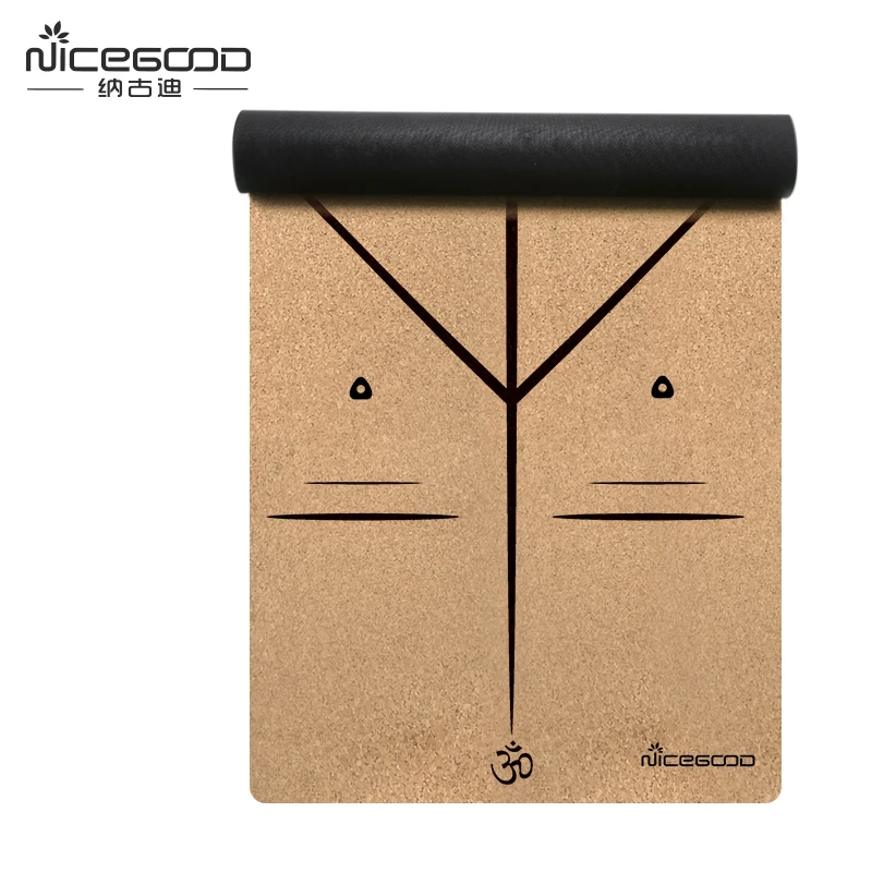 OEM Service Natural Rubber Back Eco Cork Yoga Mat For Exerciser Yoga Mat Non slip Eco Friendly