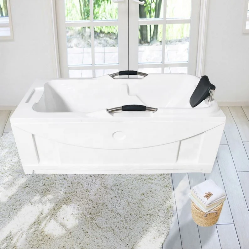 Factory cheap price freestanding acrylic skirted tub used for home shower glass bathtub