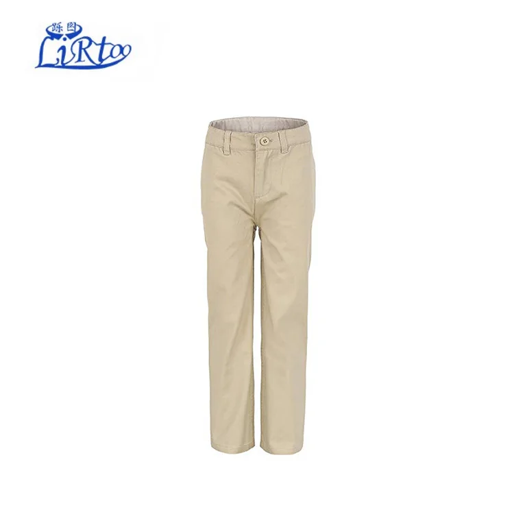Школьная форма для мальчиков, плоские Хлопковые Штаны с регулируемой талией