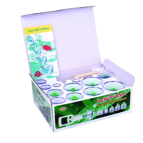 Different Size Vacuum Cupping Set/hijama Cupping Kit/set for Beauty 12 Plastic Transparent ABS English 6 Magnetic Needles