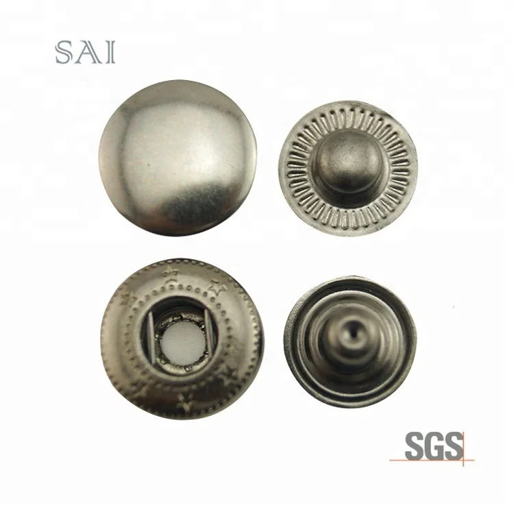 484#    Hot Sale Brass/Metal Four Parts Fashion Spring Snap Button
