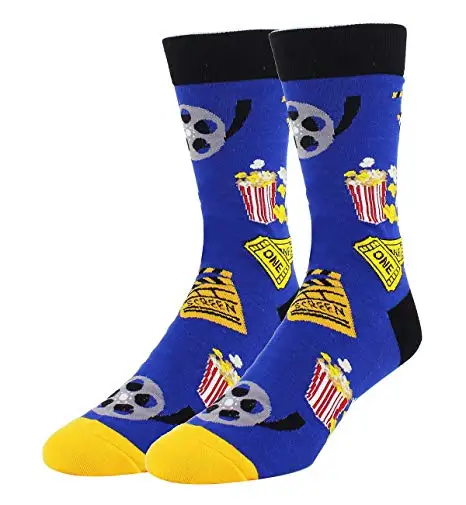 18528 men Oscar movie dress pattern socks cinema movie super star men socks