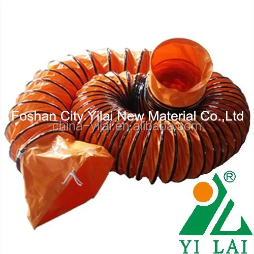 fire proof air ventilation large diameter spiral flexible ducting