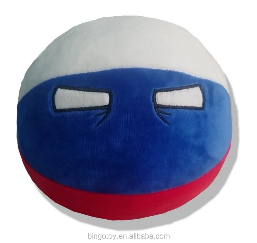 Custom Stuffed Plush Ball Toy Soft National Flag Personalized Expression Ball