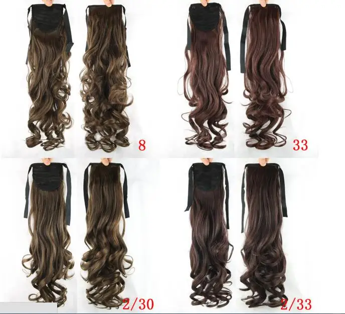24' Long Straight Single Color synthetic hair wigs Belted Ponytail in Cheap Price hair extensions synthetic hair ponytails