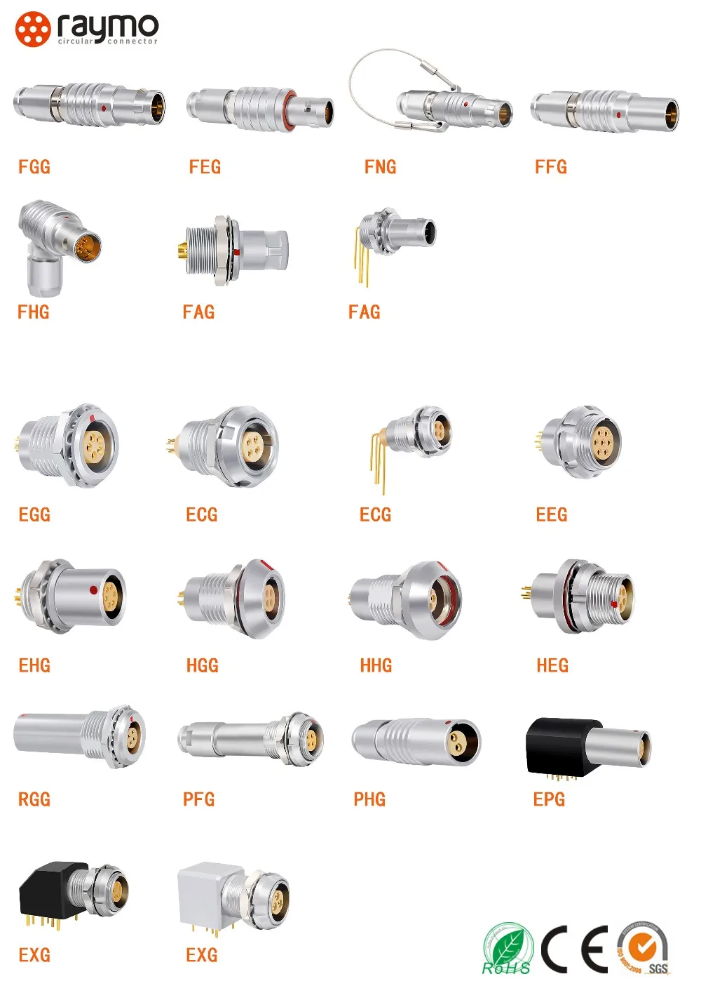 FGG FHG FFG FAG 1B 3pins 303 audio jack  male push pull connector