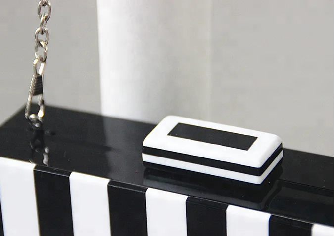 Wholesale Customized Zebra-stripe purses and handbags Acrylic Evening Clutch handbags for women