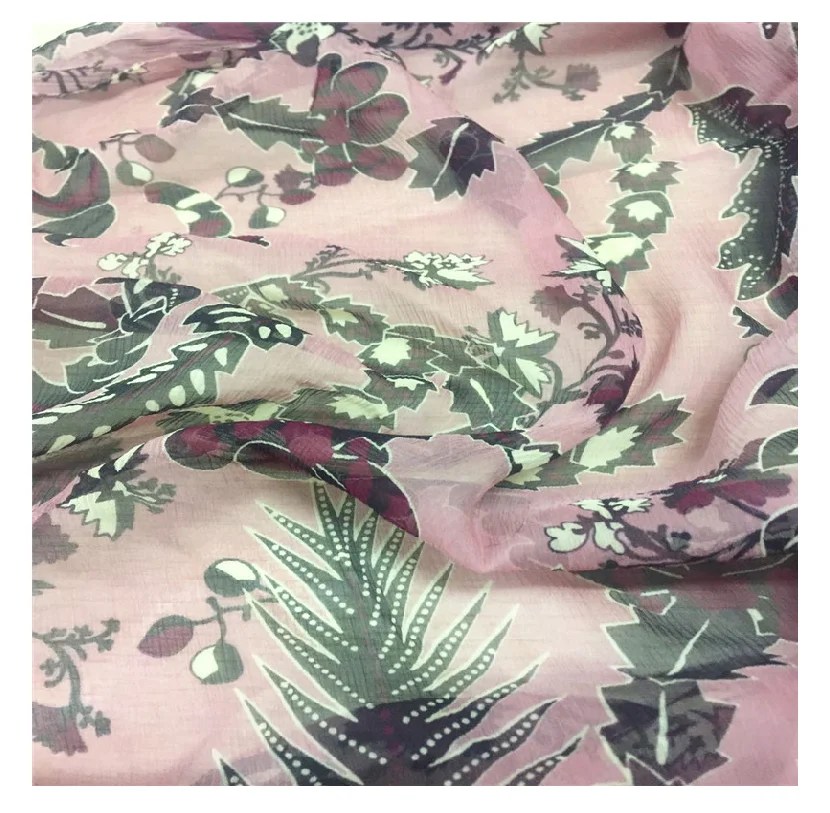 Silk Crepe Georgette Fabric Printed Silk Georgette Fabric Natural Silk Fabric