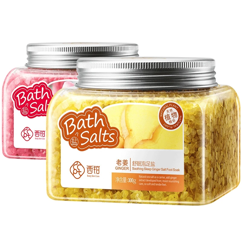 Rose and genger rose-petal  ginger extract deep sea salt foot soak bath salt