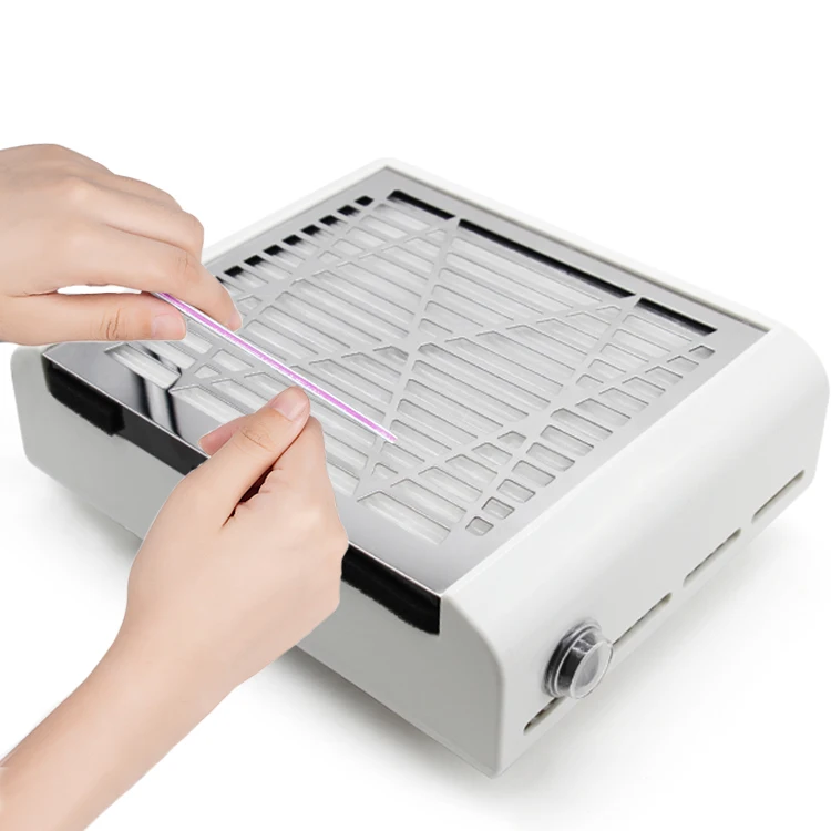 Strong Fan Table Nail Drill Dust Collector Extractor with No-spilling Replaceable Filter