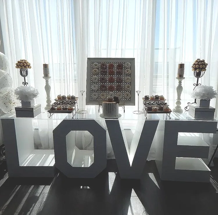 
Customized High Quality Durable Popular Decoration Love Letter Wedding Table 