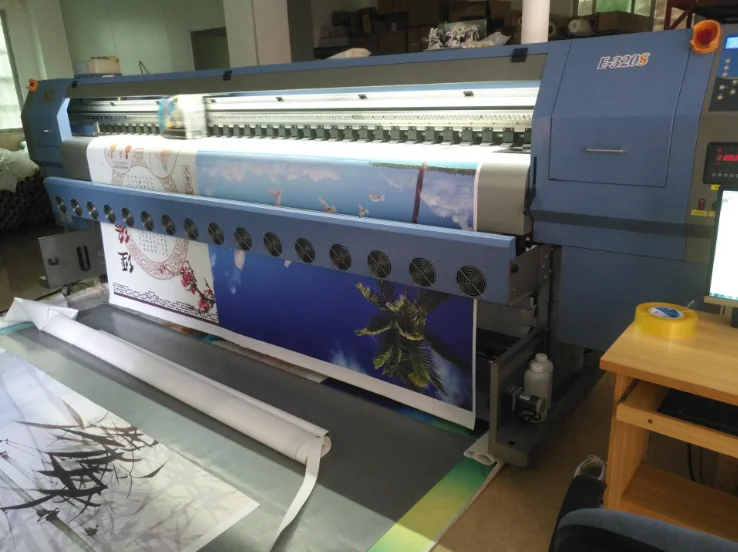E320 4 DX5 heads Advertisement Poster Printing Machine 3.2m Large Format Plrinter Flex Banner Vinyl Plotter