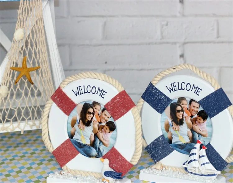 Винтажная деревянная резная фоторамка с изображением буя FQ