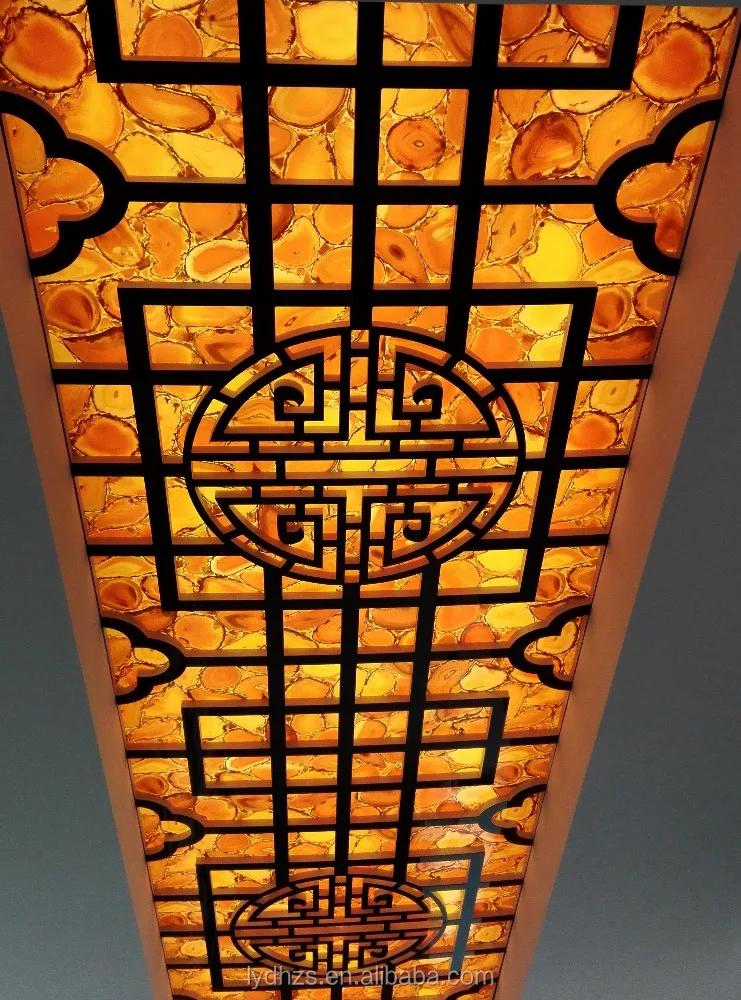 Faux alabaster translucent sheet for lights decoration