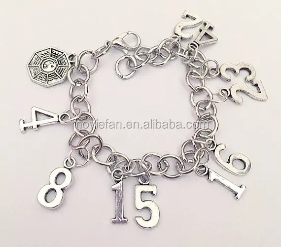 Lost inspired Numbers Charm Bracelet Dharma Initiative Jewelry Lost Tv Show Jewelry