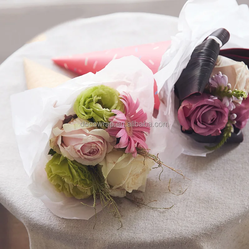 LONGSUN New arrival ice cream shape summer decor flower paper