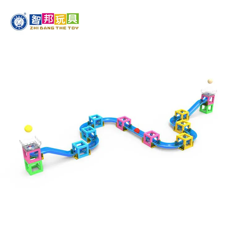 Educational Toys Distributors Good Quality 54Pcs Magnetic Blocks With Marble Run For Sale