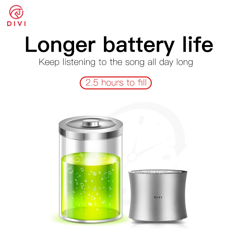 OEM 2019 DIVI outdoor music box BT super bass wireless mini sound box blue tooth portable speaker