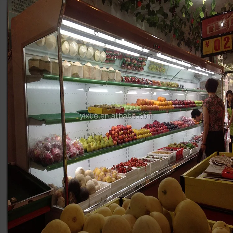 supermarket display chiller philippines with multideck for fruit and vegetable/supermarket island chiller for beverage