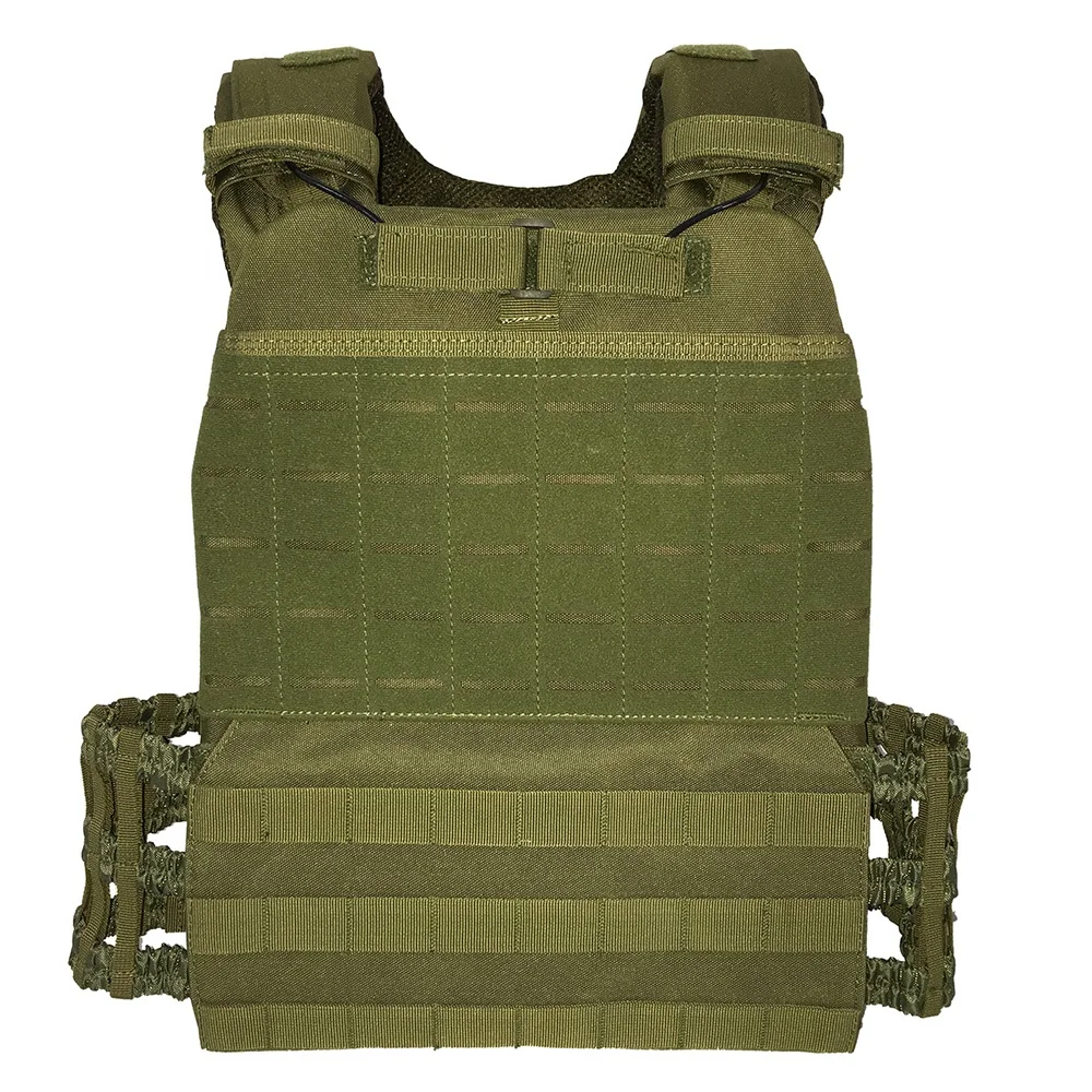 
Hot sale laser cut training fitness plate carrier workout equipment molle army tactical military gym weighted vest for crossfit 