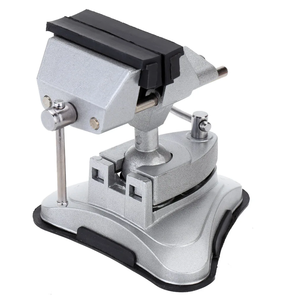 LEYI Mini Vice Clip-on Plier 360 degree Swivel Bench Vice Vise for Electric Drill Stent Bench Screw Clamp Grinder Tool Holder