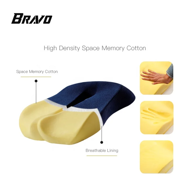 New Design Velvet Fabric Air Flow Memory Foam Massage Car Seat Cushion