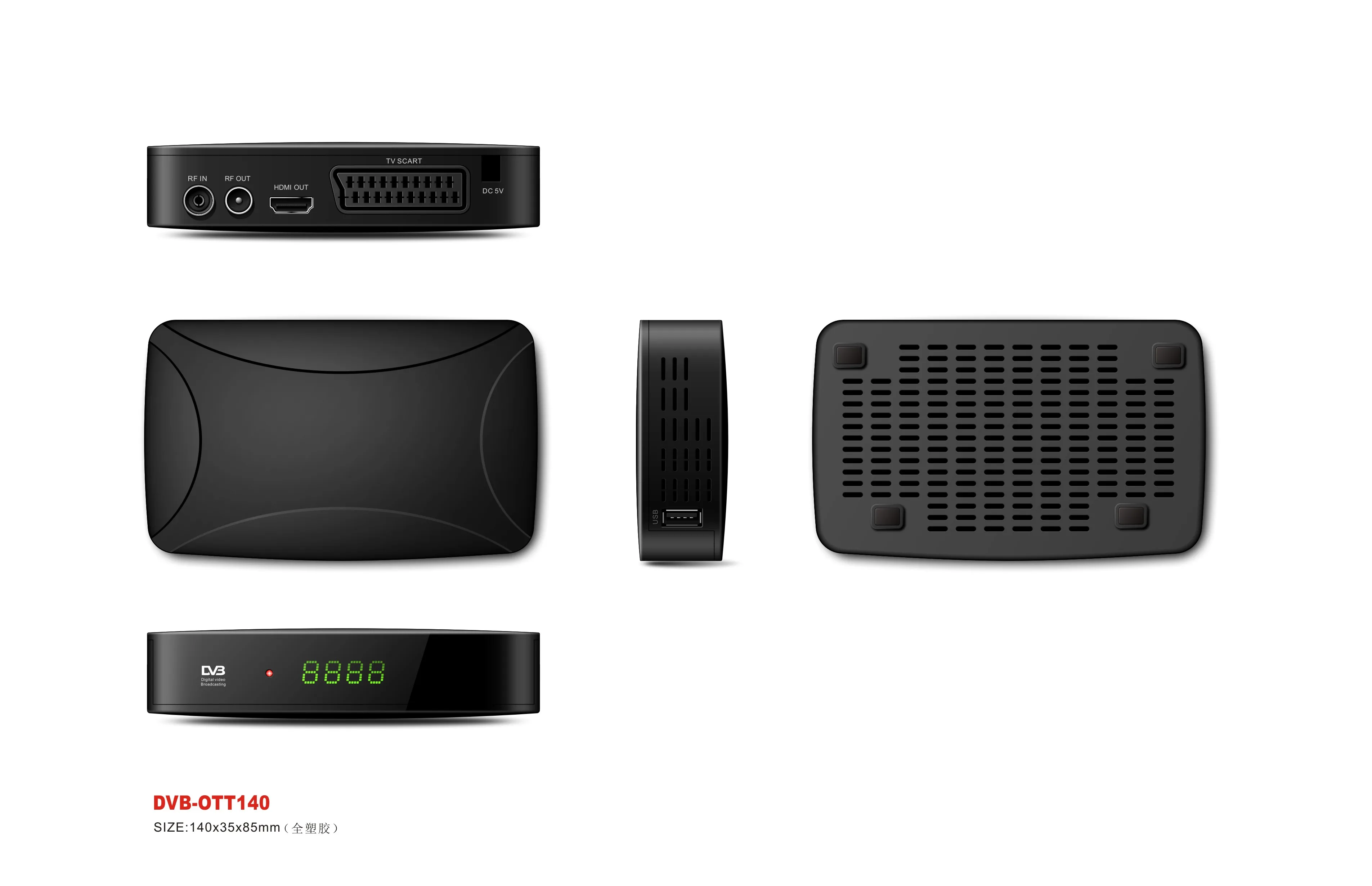 With Good Quality at Comepititiv Europe MINI GX6621 DVB-S2 Digital Satellite TV Receiver IPTV Powervu FTA satellite receiver