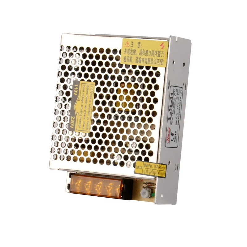 Смун S-35-24 35W 24V 1.5A одиночное выходное Электропитание для системы безопасности