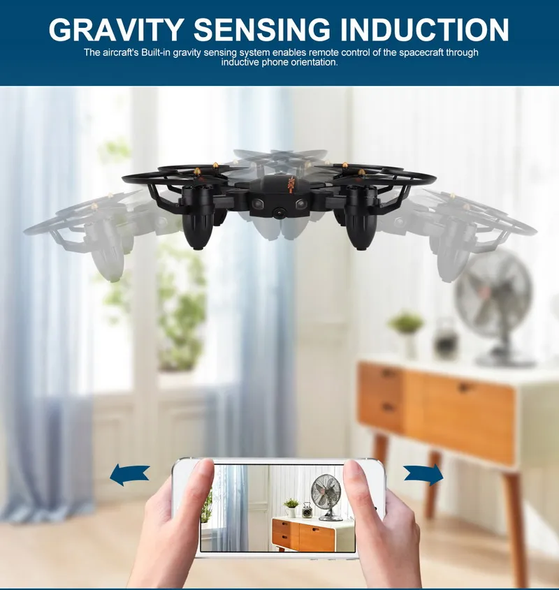 
Video Real-time Transmission Foldable Drone Wifi Camera FPV Drone Mini Drone Camera 