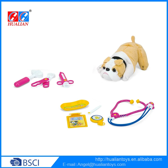 Hualian Pretend Play Vet Educational Toys Pet House With Plush Dog & Accessories
