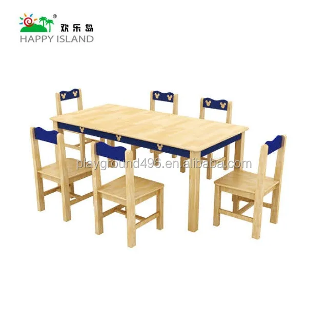 
Top-end Wooden Double Student Desk And Chair,School Furniture/classroom Wood Kids Table Chair Set 