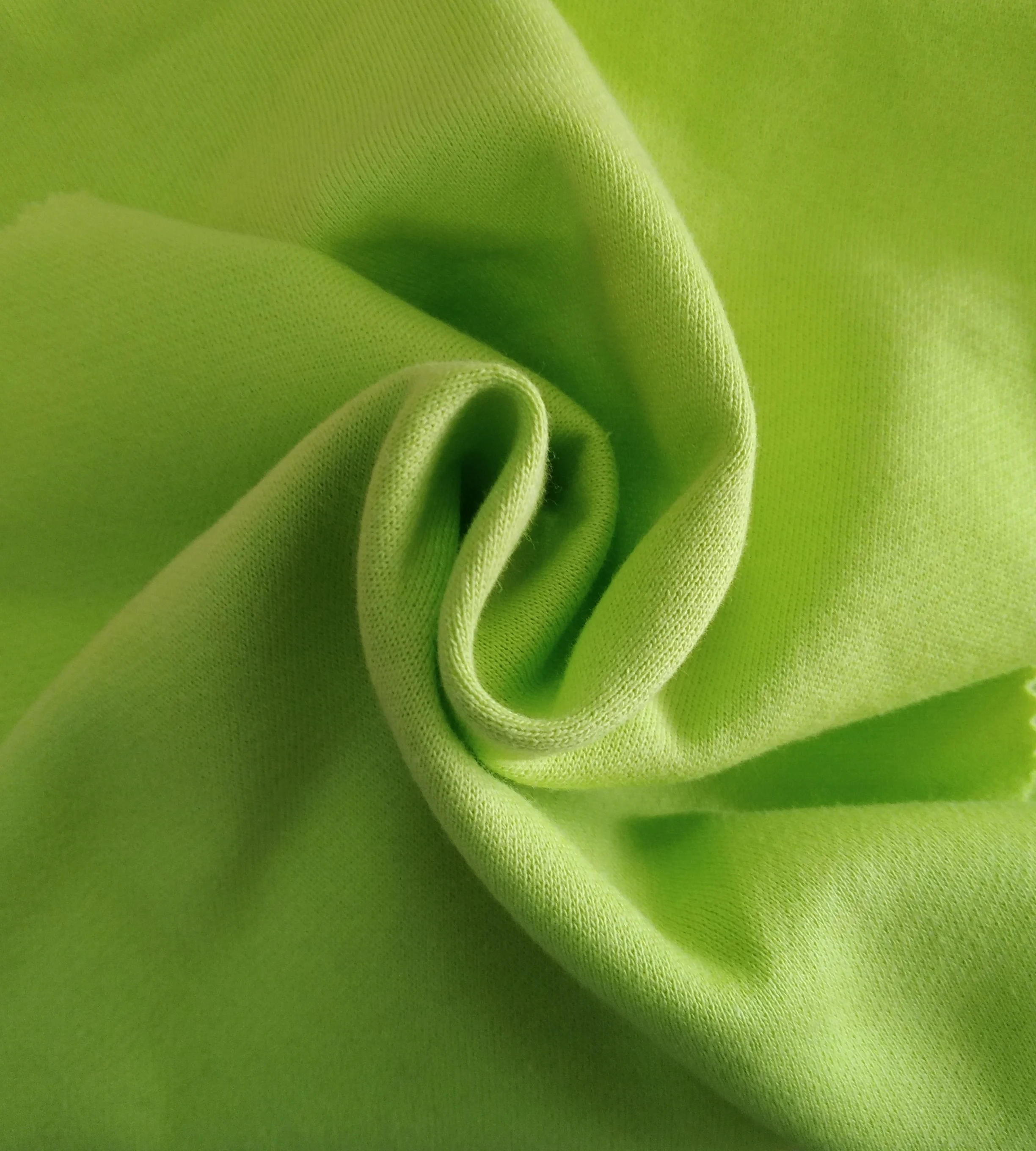 High quality solid CVC terry fleece fabric for garments