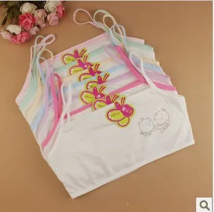 100 cotton young girls training bra 10 15 years old children bras Condole belt vest kids