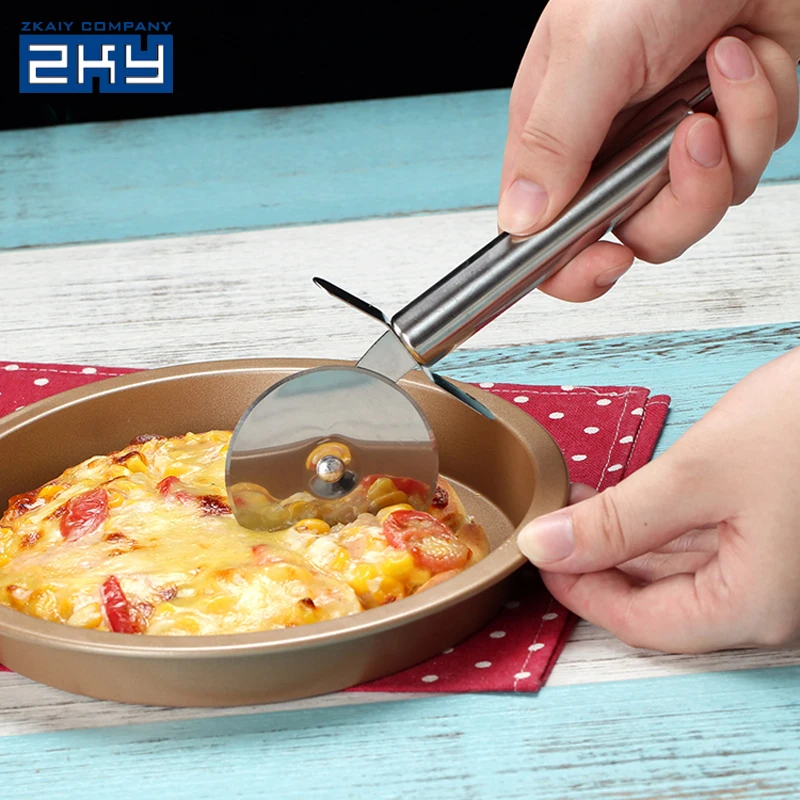 Кухонный инструмент, Круглый двойной ролик из нержавеющей стали, нож для пиццы, резак, кондитерские изделия, тесто-макарон