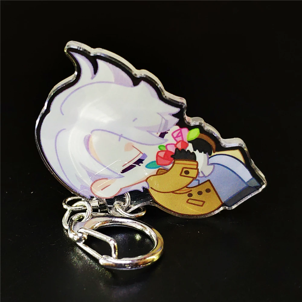 
CNC Cut Offset Printing Single or Two Side Print Eco-friendly Custom Cartoon Acrylic Keychain Character Keyholder Keyring Figure 